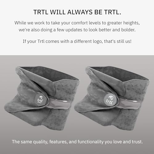 trtl Grey Travel Pillow | Ergonomic Neck Support