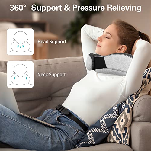 AYhome Memory Foam Travel Neck Pillow with Eyemask