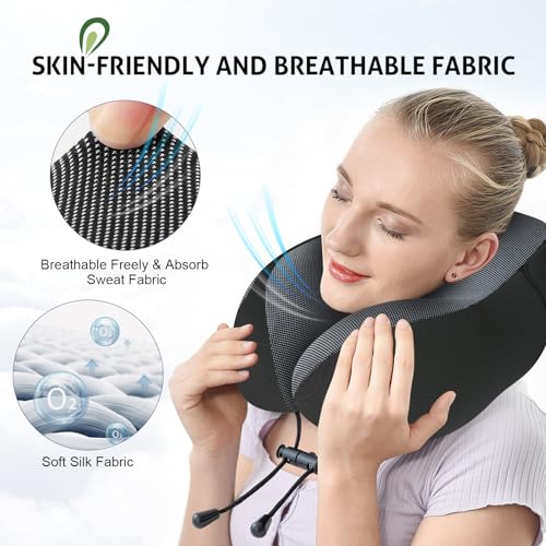 Memory Foam Hooded Travel Neck Pillow - Comfortable & Versatile