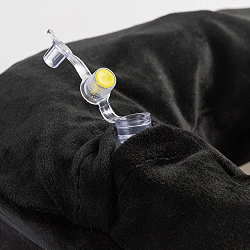 Inflatable Travel Pillow - Soft Velvet Neck Support