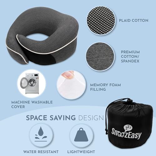 SnoozEasy™ Travel Pillow | Memory Foam Neck Support