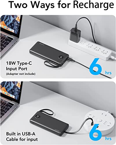 Portable 10000mAh Power Bank with 5 Outputs