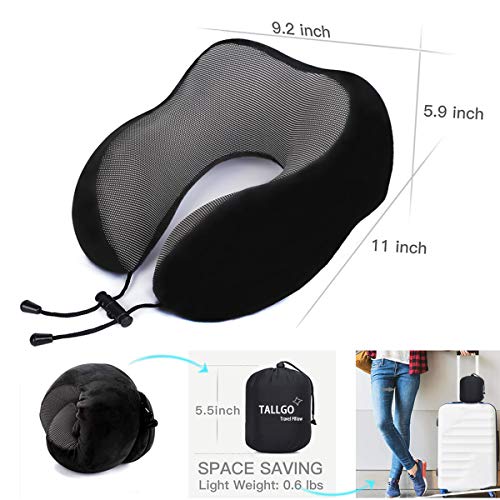 Memory Foam Travel Pillow for Comfortable Sleep & Support