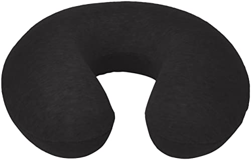 Amazon Basics Neck Pillow with Removable Cover, Black