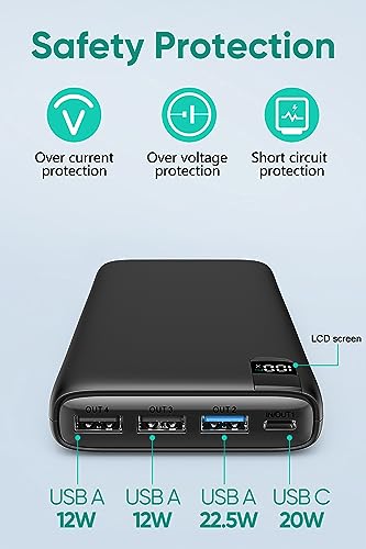 ADDTOP 26800mAh Power Bank: Fast Charging Portable Charger