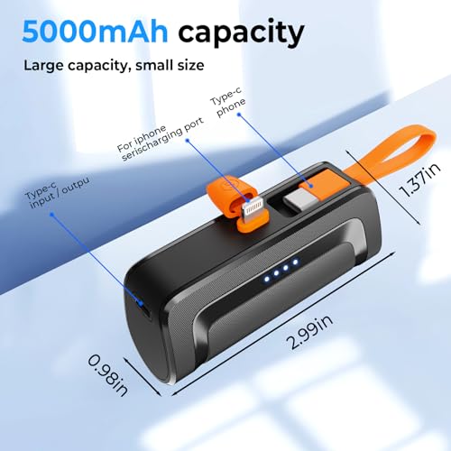 5000mAh Mini Power Bank for Apple/Android devices