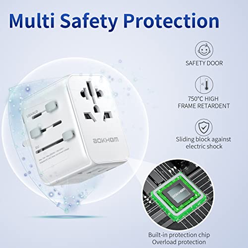 Universal Travel Adapter with USB C PD 30W
