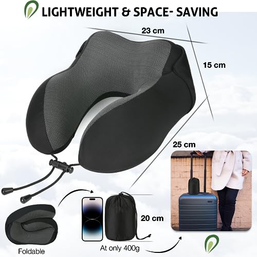Memory Foam Hooded Travel Neck Pillow - Comfortable & Versatile