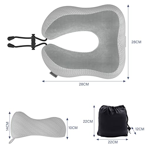 Yomisee Memory Foam Travel Neck Pillow: All-Inclusive Comfort