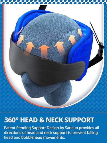 SARISUN Travel Pillow with Eye Mask for Long Flights