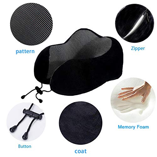 Memory Foam Travel Pillow for Comfortable Sleep & Support