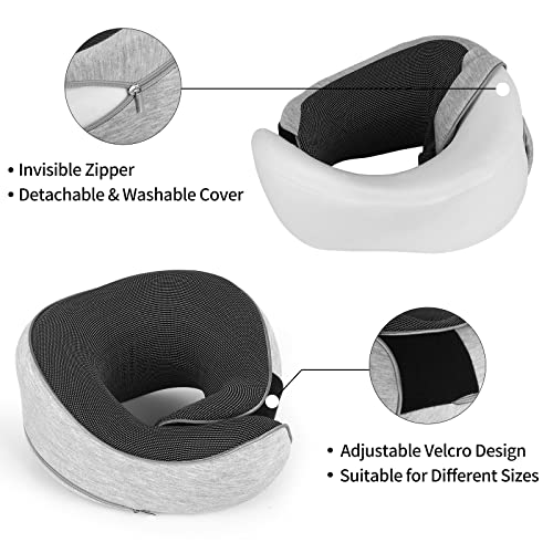 AYhome Memory Foam Travel Neck Pillow with Eyemask
