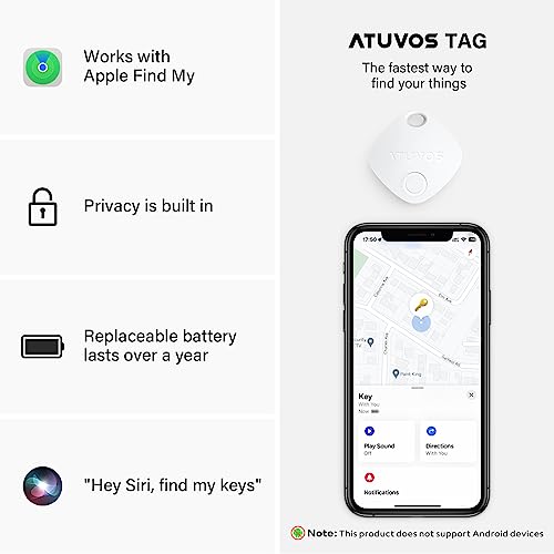ATUVOS Bluetooth Item Finder 2 Pack for Apple