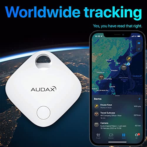 Audax Bluetooth Key Finder, iPhone Tracker - White