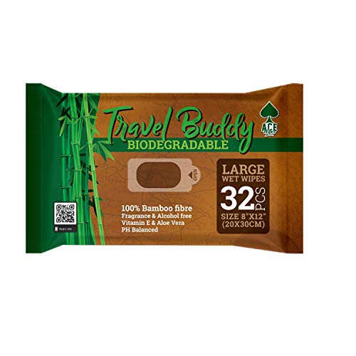 Biodegradable Bamboo Wet Wipes - Travel & Outdoor Essentials