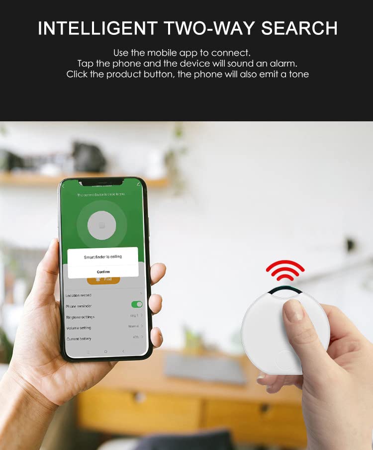 Bluetooth Item Finder - 2-Pack Key and Pet Tracker