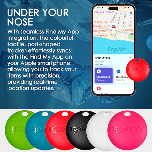 Boompods Boomtag Bluetooth Tracker: Smart Key/Wallet/Luggage Finder