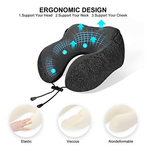 Eono Hooded Travel Pillow with Memory Foam