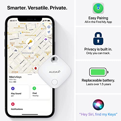 Audax Bluetooth Key Finder, iPhone Tracker - White