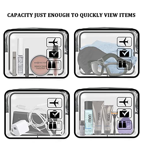 Portable Clear Toiletry Bag Set for Travel