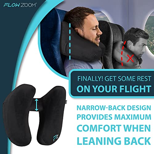 Inflatable Hooded Travel Pillow - Black