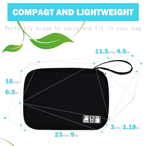 Black Electronics Accessories Organizer Bag