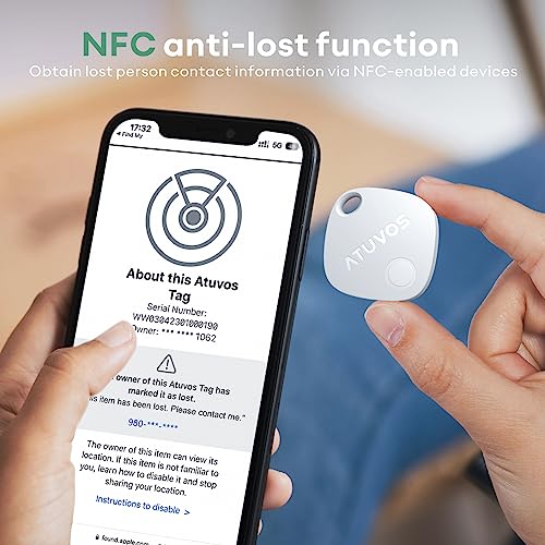 ATUVOS Bluetooth Item Finder 2 Pack for Apple