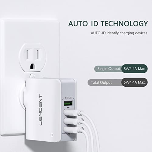Lencent 4-Port Universal USB Charger for Gadgets