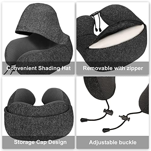 Eono Hooded Travel Pillow with Memory Foam
