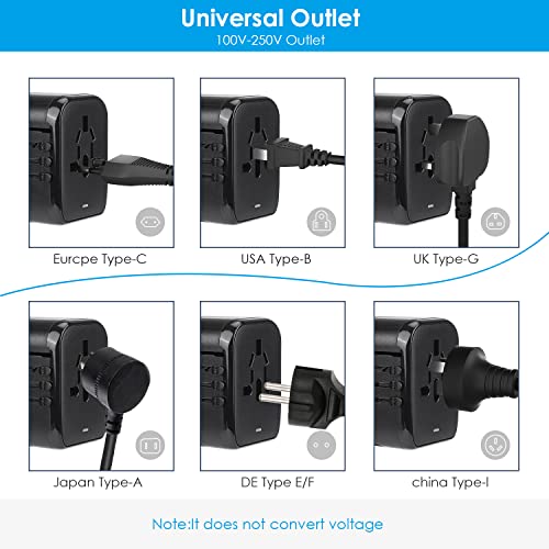 Universal Travel Adapter with Leather Carry Case