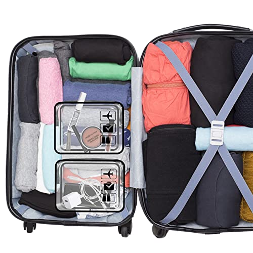 Portable Clear Toiletry Bag Set for Travel