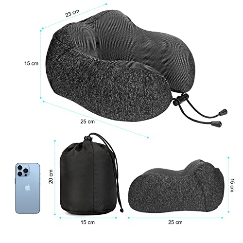 Eono Hooded Travel Pillow with Memory Foam