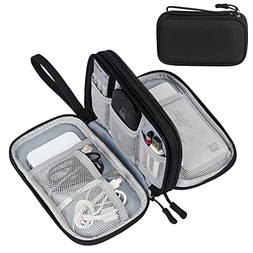 Double-Layer Cable Organiser Bag for Gadgets (Black)