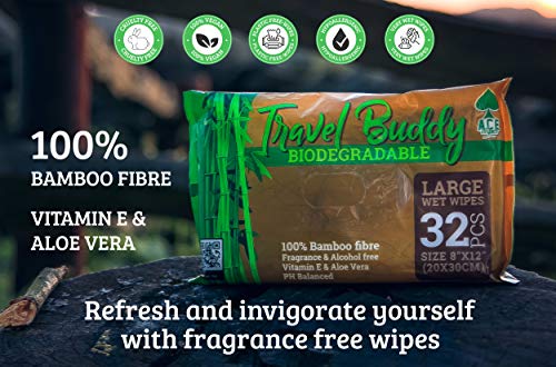 Biodegradable Bamboo Wet Wipes - Travel & Outdoor Essentials