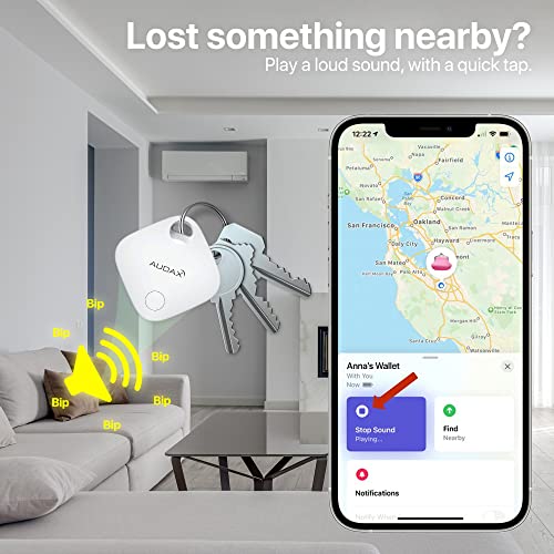 Audax Bluetooth Key Finder, iPhone Tracker - White