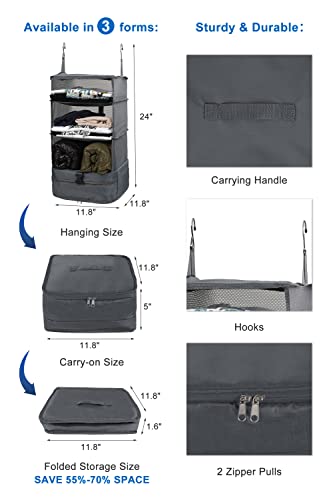ELEZAY Travel Packing Cubes - Grey, Large