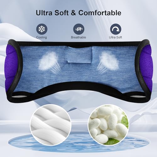 Bluetooth Sleep Headphones Eye Mask - 14 Hrs Playtime