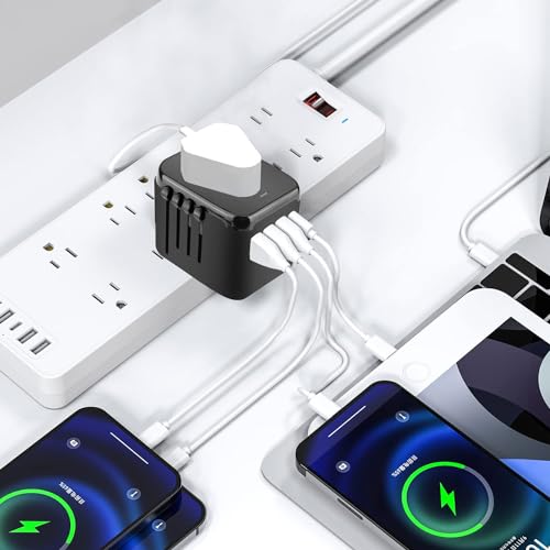 Universal Travel Adapter with Leather Carry Case