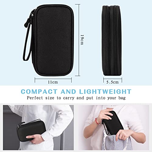 Double-Layer Cable Organiser Bag for Gadgets (Black)