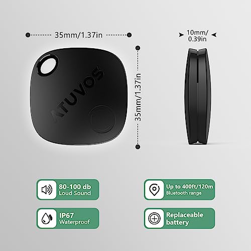 ATUVOS Bluetooth Item Finder for Apple, 2 Pack