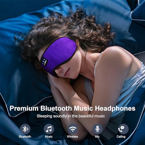 Bluetooth Sleep Headphones Eye Mask - 14 Hrs Playtime