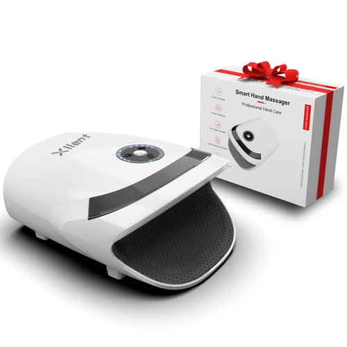Xllent Hand Massager: Compression, Heating, Cordless - White