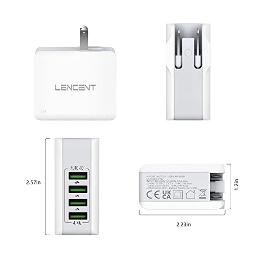 Lencent 4-Port Universal USB Charger for Gadgets