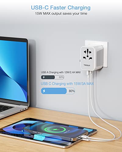TESSAN Universal Travel Adapter with USB Ports