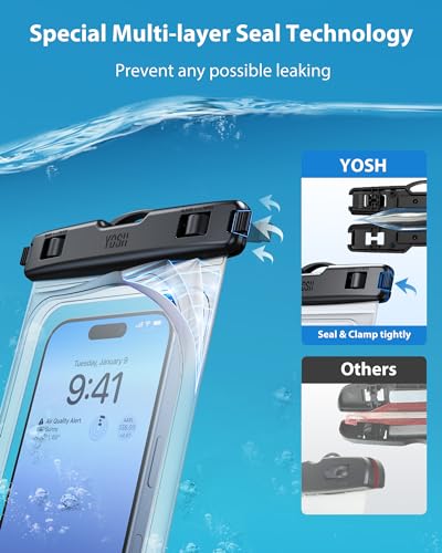 YOSH Waterproof Phone Pouch - 2-Pack, Up to 6.8
