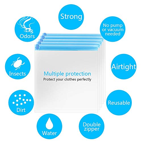 10Pack Reusable Travel Space Saver Bags: 75% Storage Savings