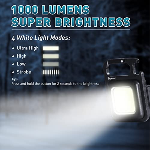 Rechargeable Keychain Torch - Super Bright LED, Portable