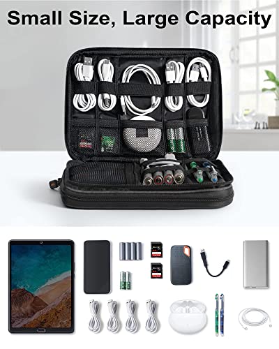Portable Double Layer Travel Gadget Cable Organizer