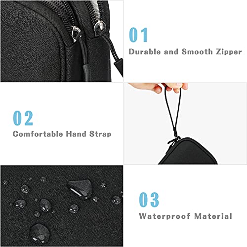 Double-Layer Cable Organiser Bag for Gadgets (Black)