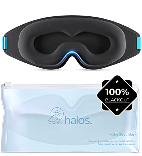 Blackout Sleep Mask for Women & Men - Pressure-Free Eye Mask - Includes Storage Pouch